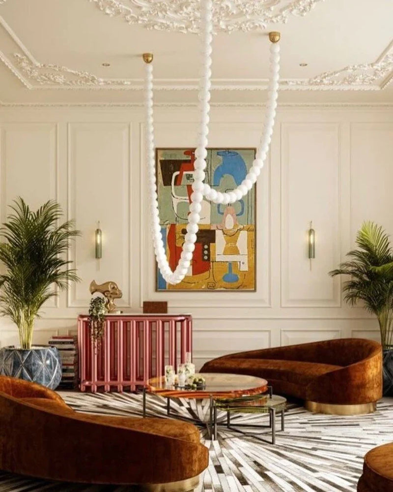 Elegant Pearl Chandelier Necklace