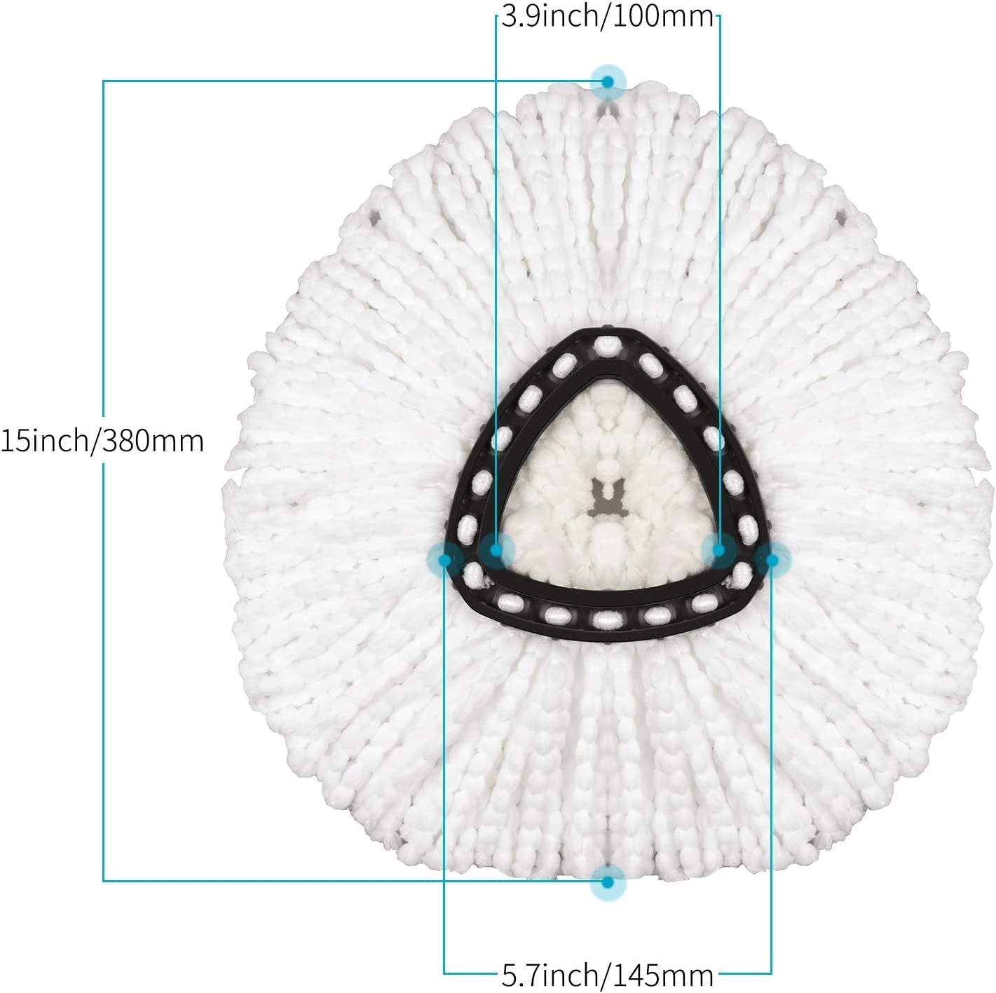 4-Pack Microfiber Mop Head Replacements for Ocedar Easywring Spin Mop