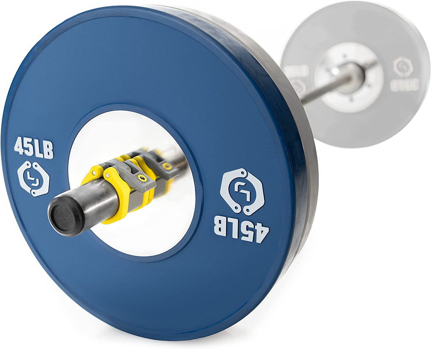 Lock-Jaw HEX 50mm / 2" Olympic Barbell Collar - Quick Release Clamp (Yellow)