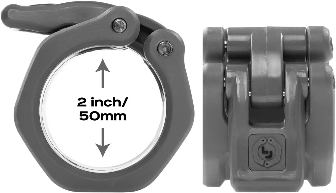 Lock-Jaw HEX 50mm / 2" Olympic Barbell Collar - Quick Release Clamp (Yellow)