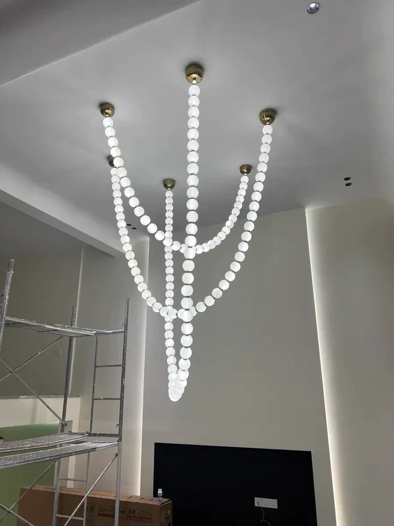 Elegant Pearl Chandelier Necklace