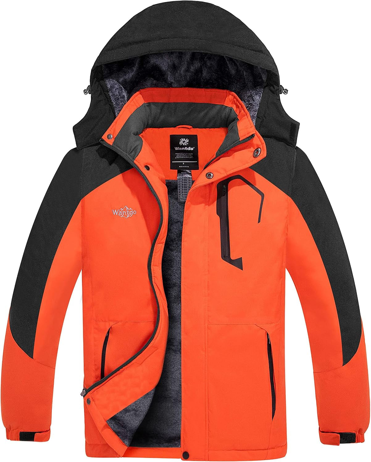 Men's Waterproof Mountain Ski Jacket - Windproof and Insulated Winter Hooded Coat