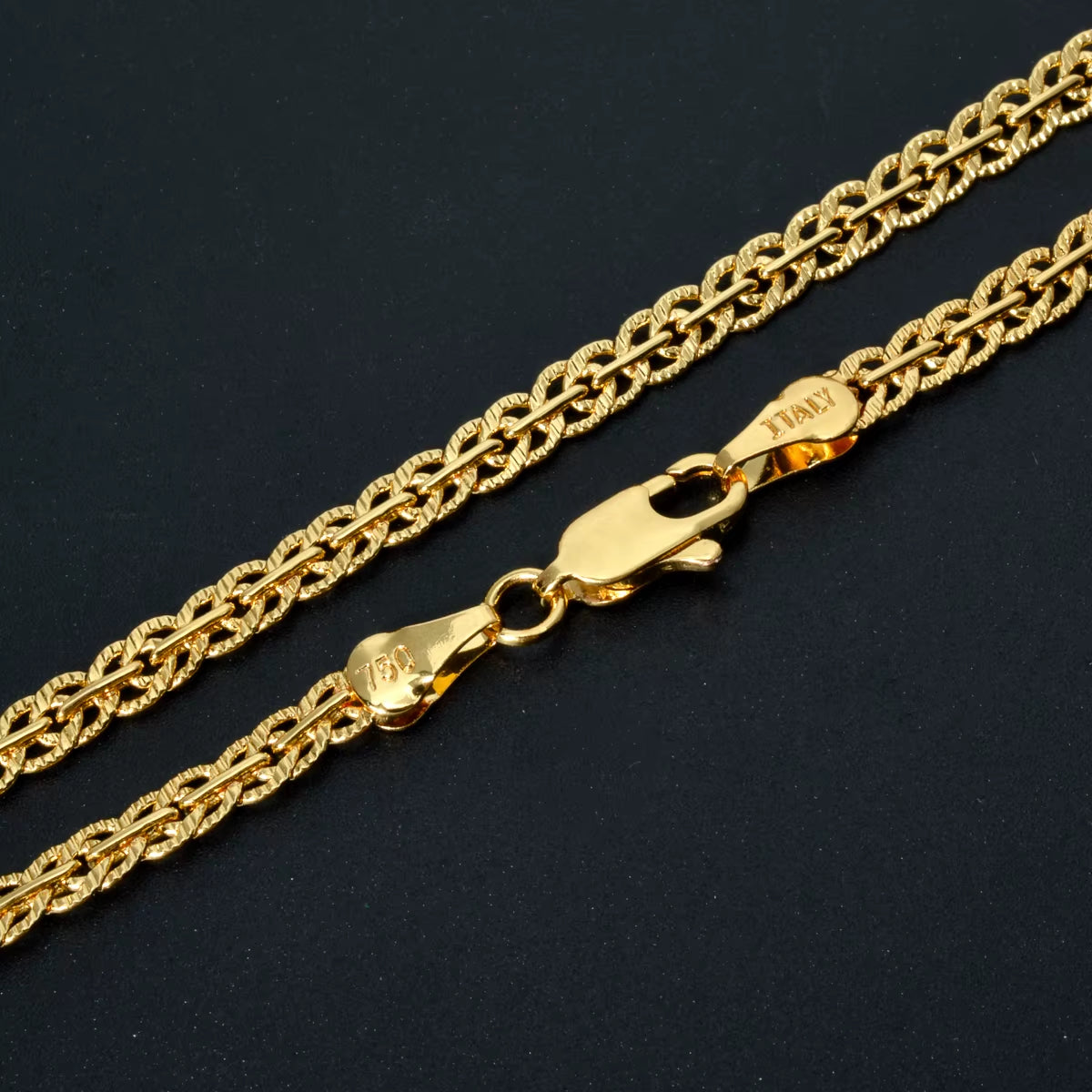 18K Gold Plated 5mm Link Chain Necklace for Men and Women - Classic Choker for Daily Wear and Special Occasions