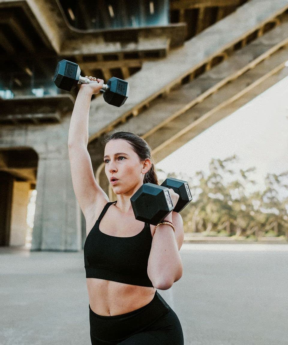 Rubber Hex Dumbbell Pairs - Available in 5, 10, 15, 20, and 25 lbs