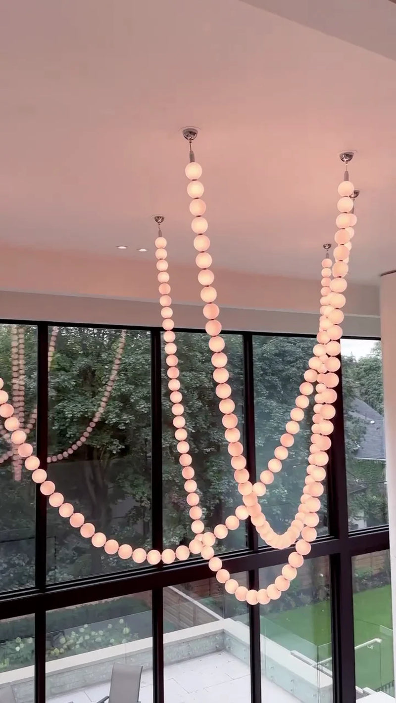 Elegant Pearl Chandelier Necklace