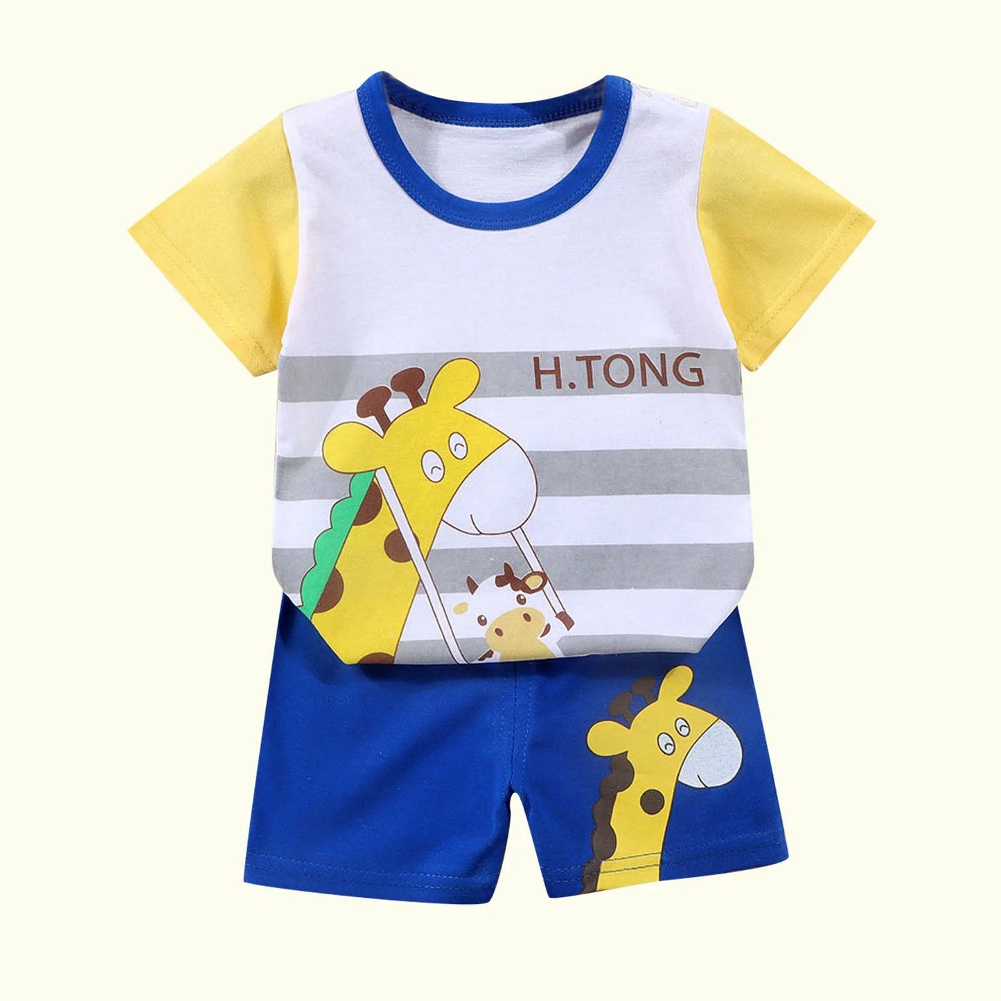 Summer Savings Clearance! 6Months-6Years Summer Children'S Clothes Baby Boy T-Shirt+Pant 2Pcs/Set Kids Cartoon Short Sleeve Suit Toddle Girl Clothes Suit Baby Outfit Set