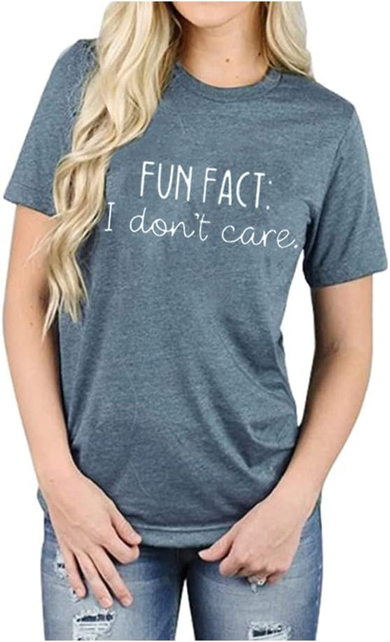 Calvin Fun Fact Women's Graphic Tee with Letter Print and Humorous Sayings