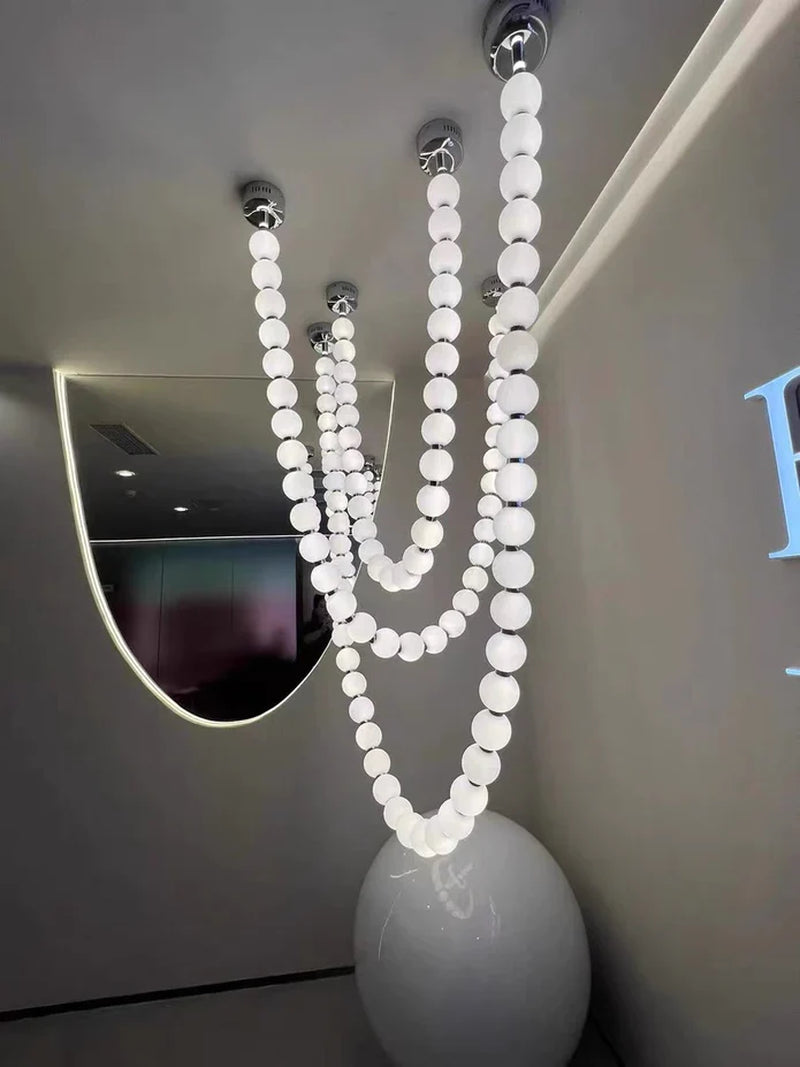 Elegant Pearl Chandelier Necklace