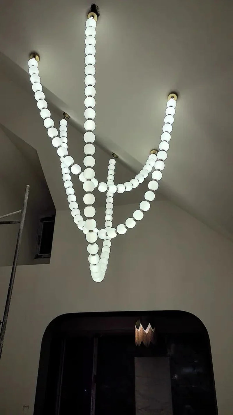 Elegant Pearl Chandelier Necklace
