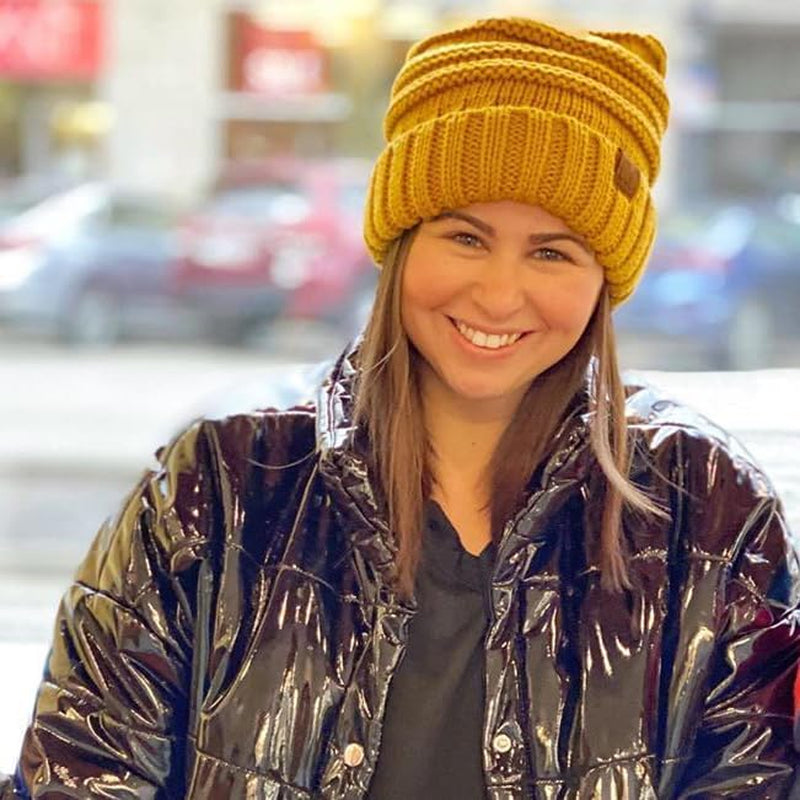 Stylish Chunky Cable Knit Slouch Beanie