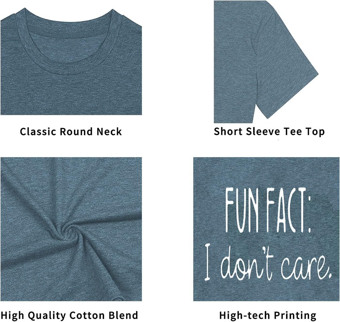 Calvin Fun Fact Women's Graphic Tee with Letter Print and Humorous Sayings