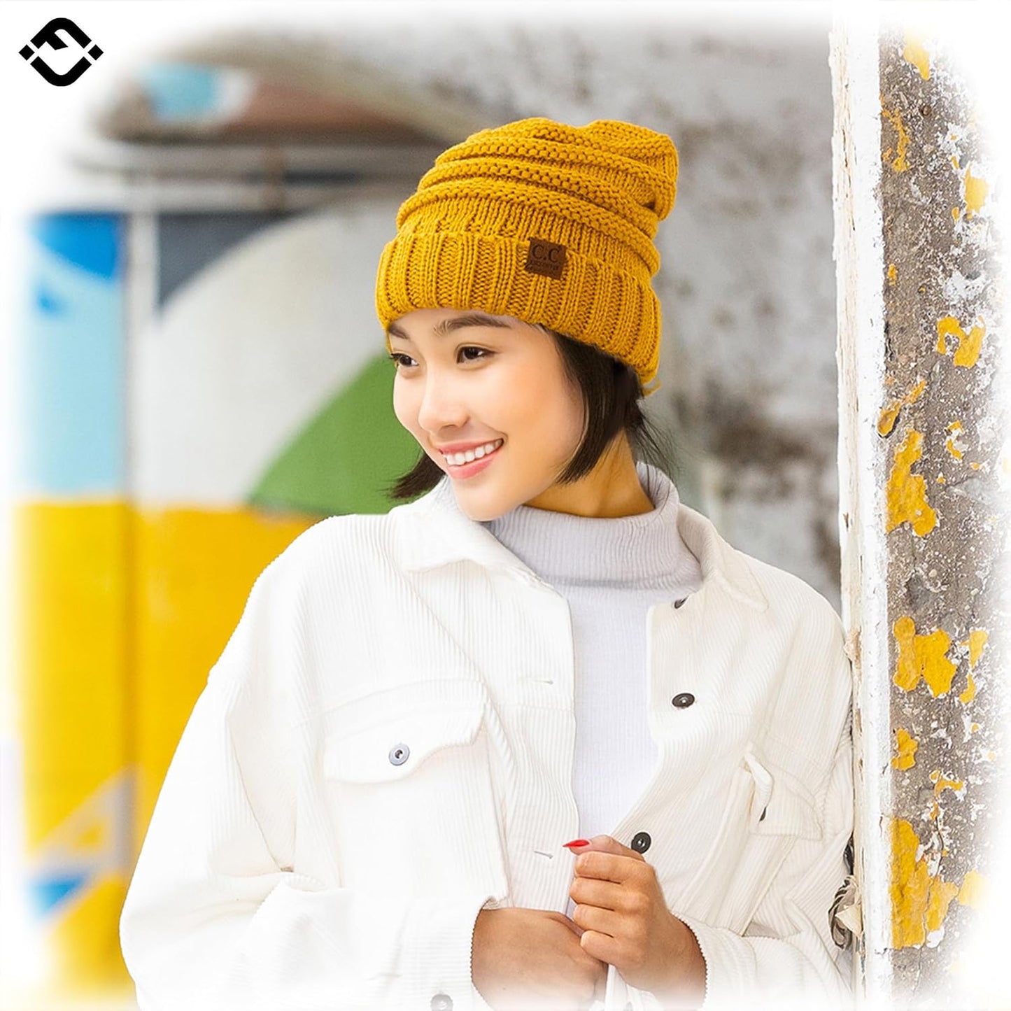 Stylish Chunky Cable Knit Slouch Beanie
