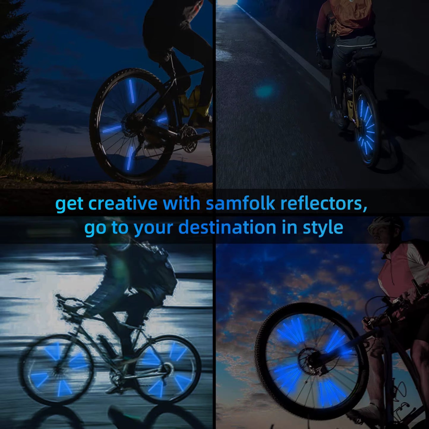 Bicycle Spoke Reflector Set - Waterproof, 360° Visibility, Compatible with Standard Spokes