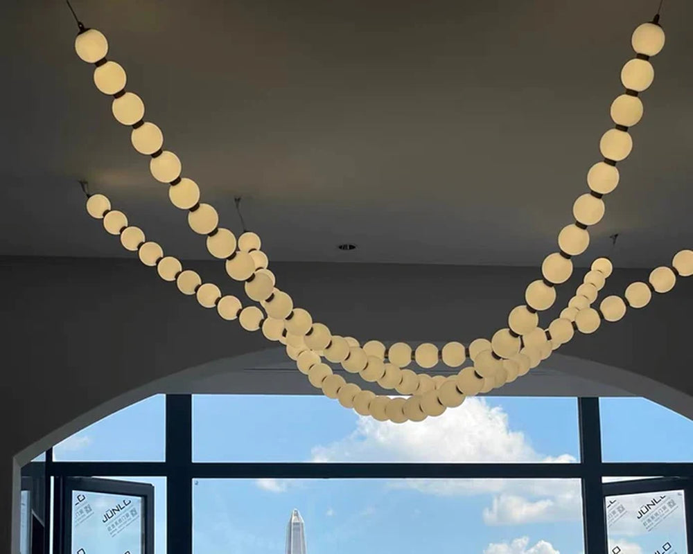 Elegant Pearl Chandelier Necklace