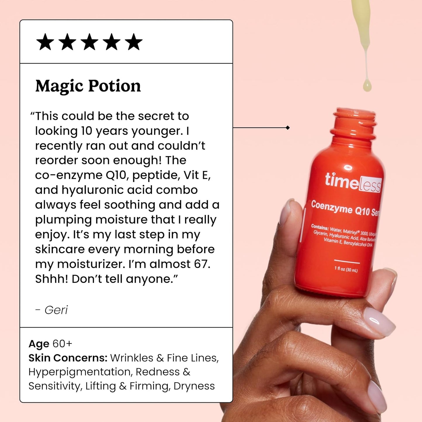 Coenzyme Q10 Smoothing Serum with Hyaluronic Acid - Fragrance-Free - 1 oz