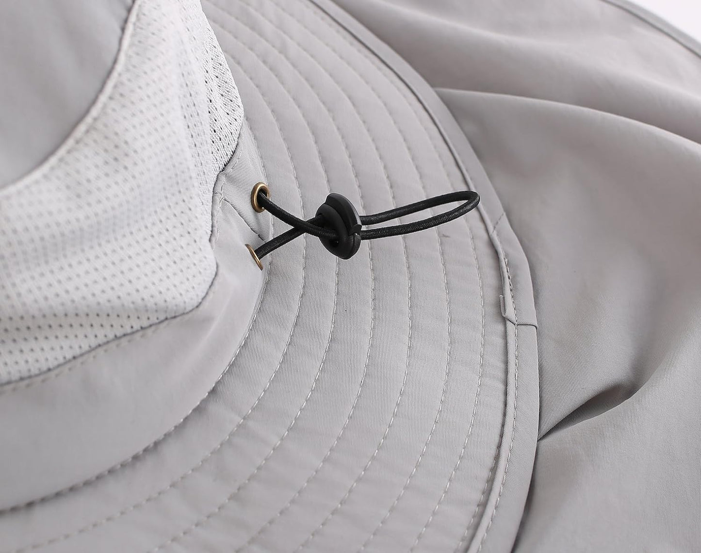 UPF50+ Wide Brim Mesh Sun Hat with Neck Flap for Outdoor Fishing - Unisex