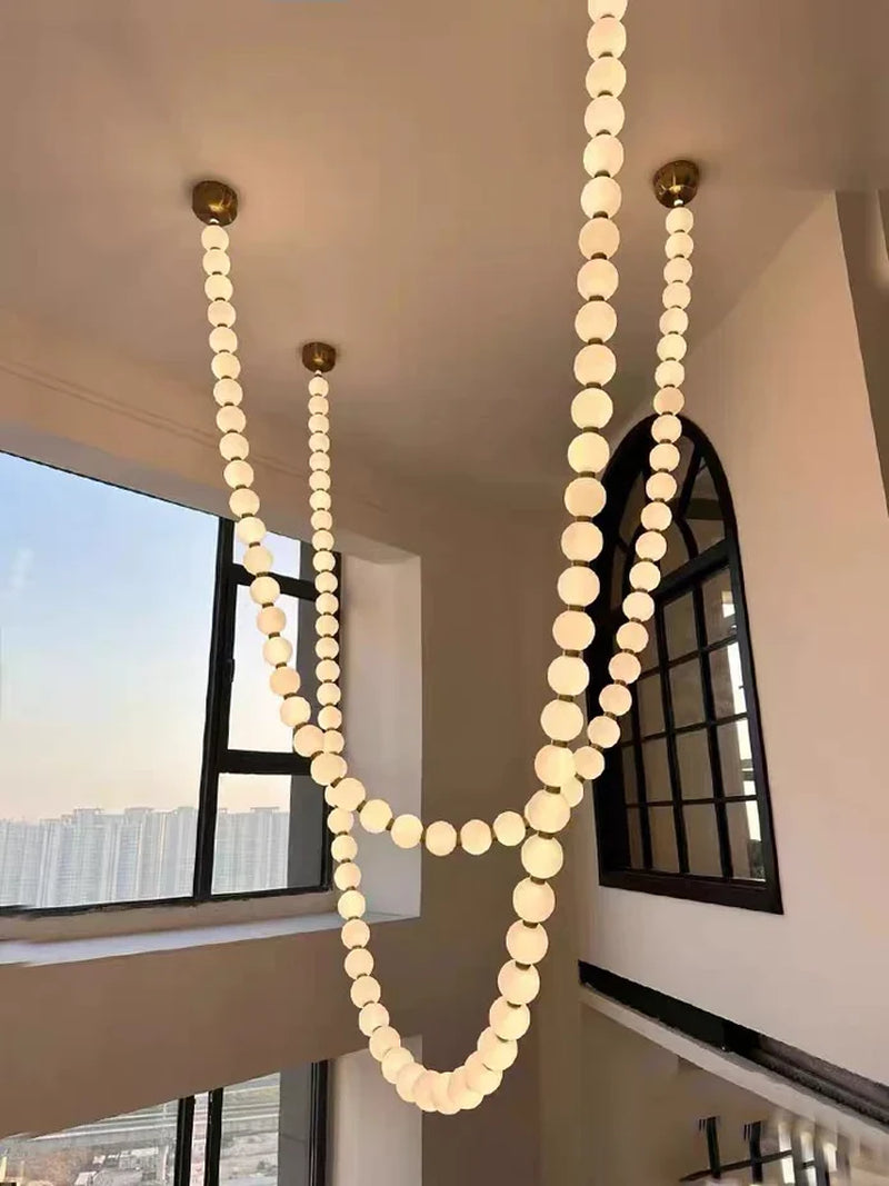Elegant Pearl Chandelier Necklace