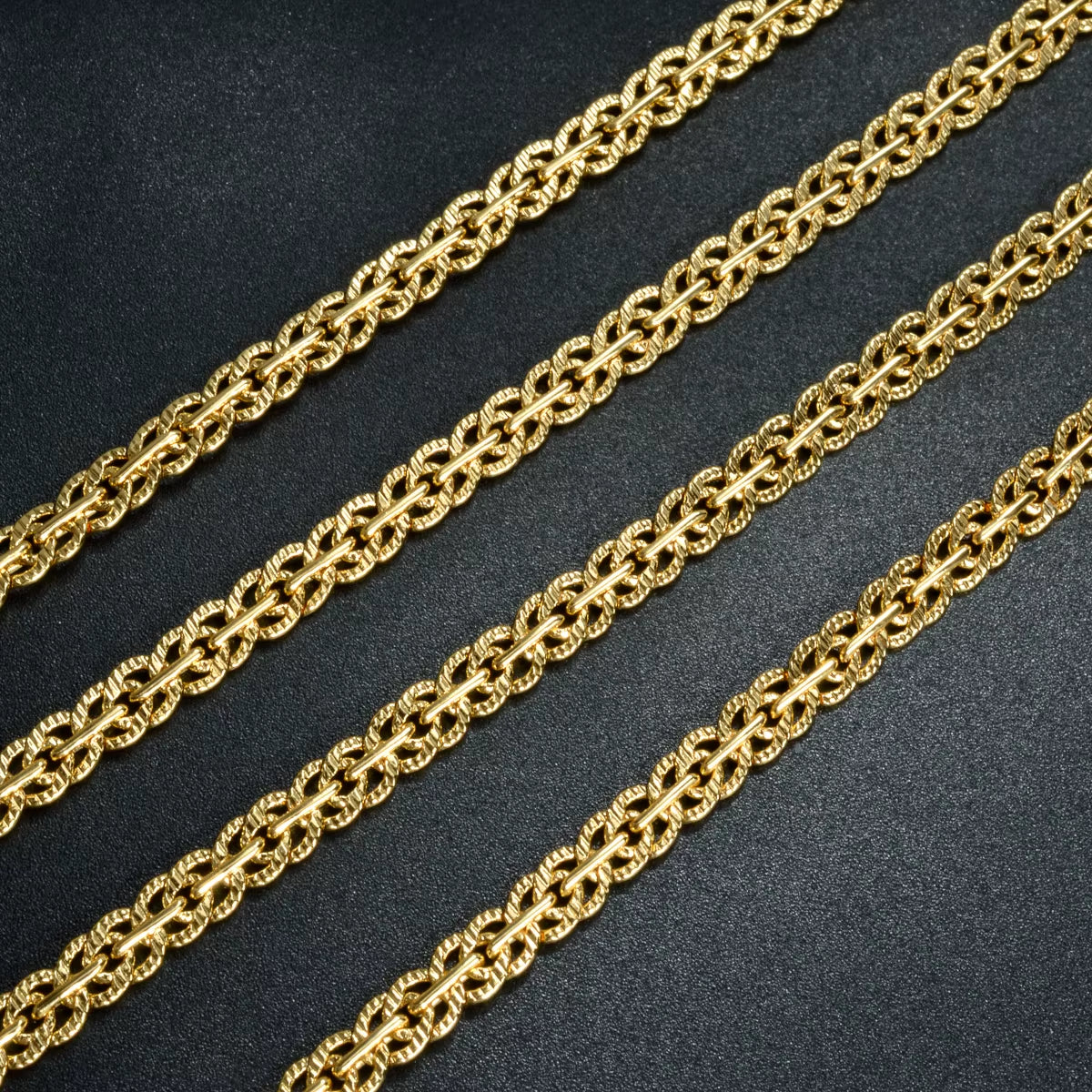 18K Gold Plated 5mm Link Chain Necklace for Men and Women - Classic Choker for Daily Wear and Special Occasions