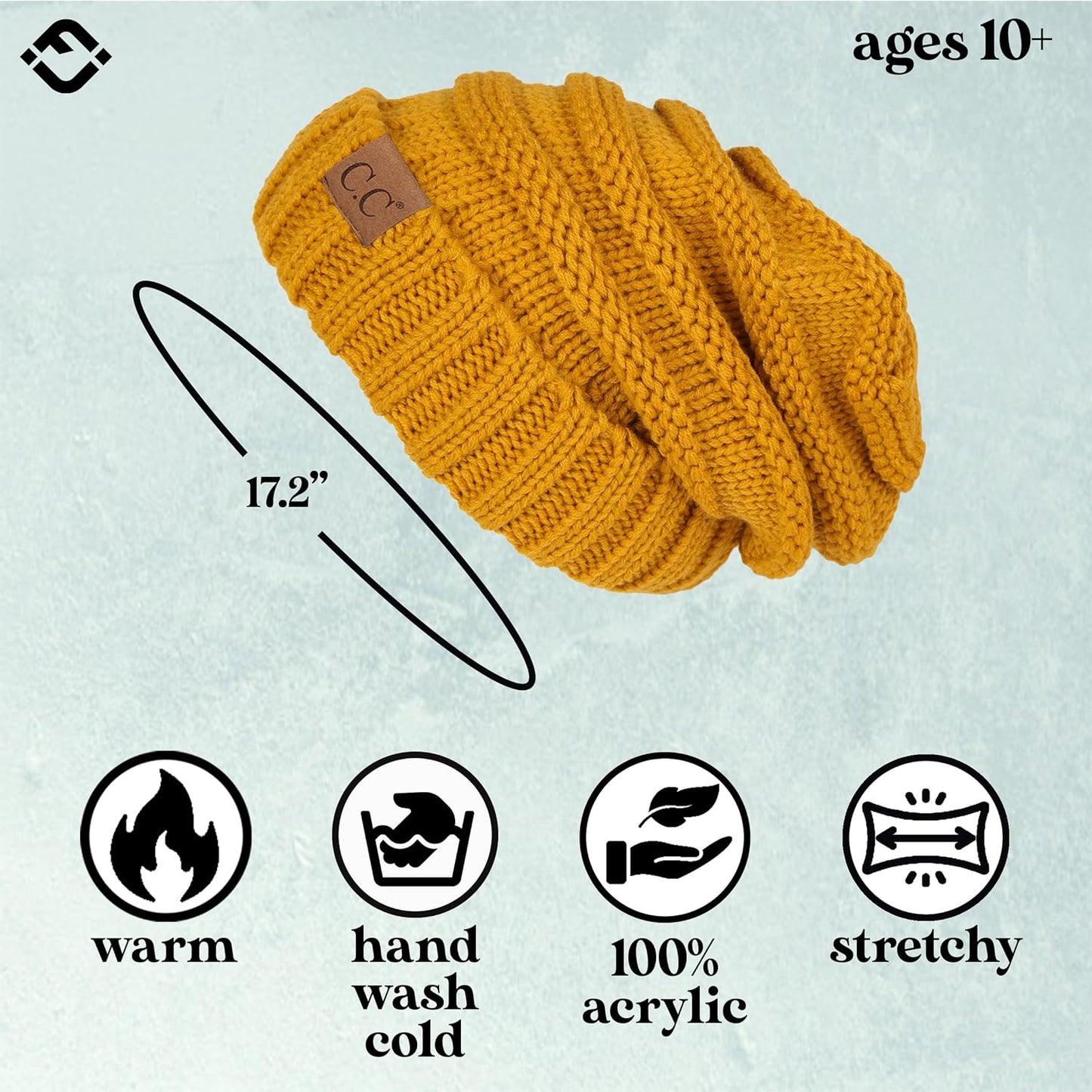 Stylish Chunky Cable Knit Slouch Beanie