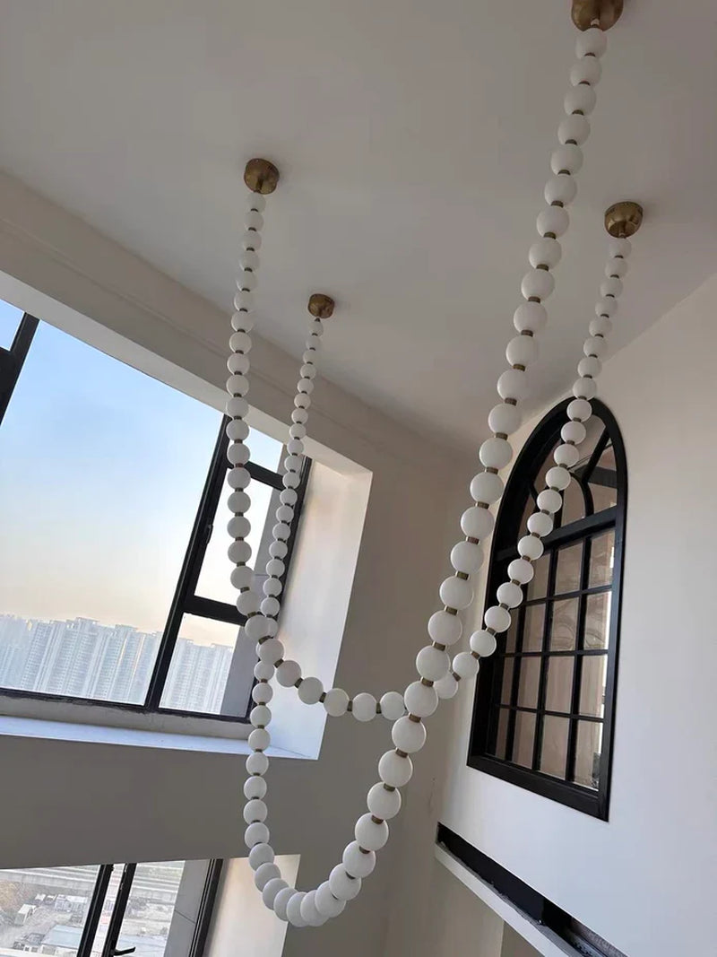 Elegant Pearl Chandelier Necklace