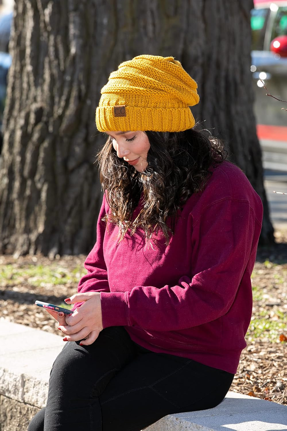 Stylish Chunky Cable Knit Slouch Beanie
