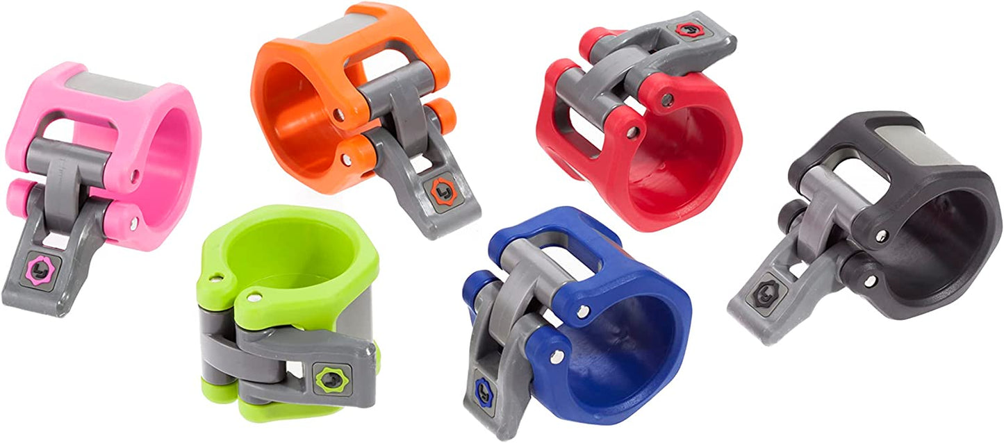 Lock-Jaw HEX 50mm / 2" Olympic Barbell Collar - Quick Release Clamp (Yellow)