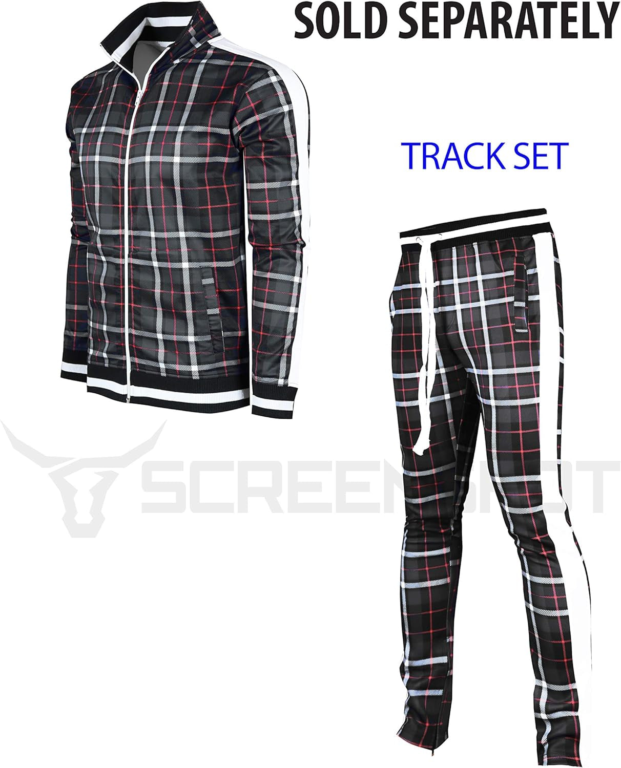 Men's Urban Hip Hop Premium Track Jacket - Slim Fit with Side Taping Sportswear