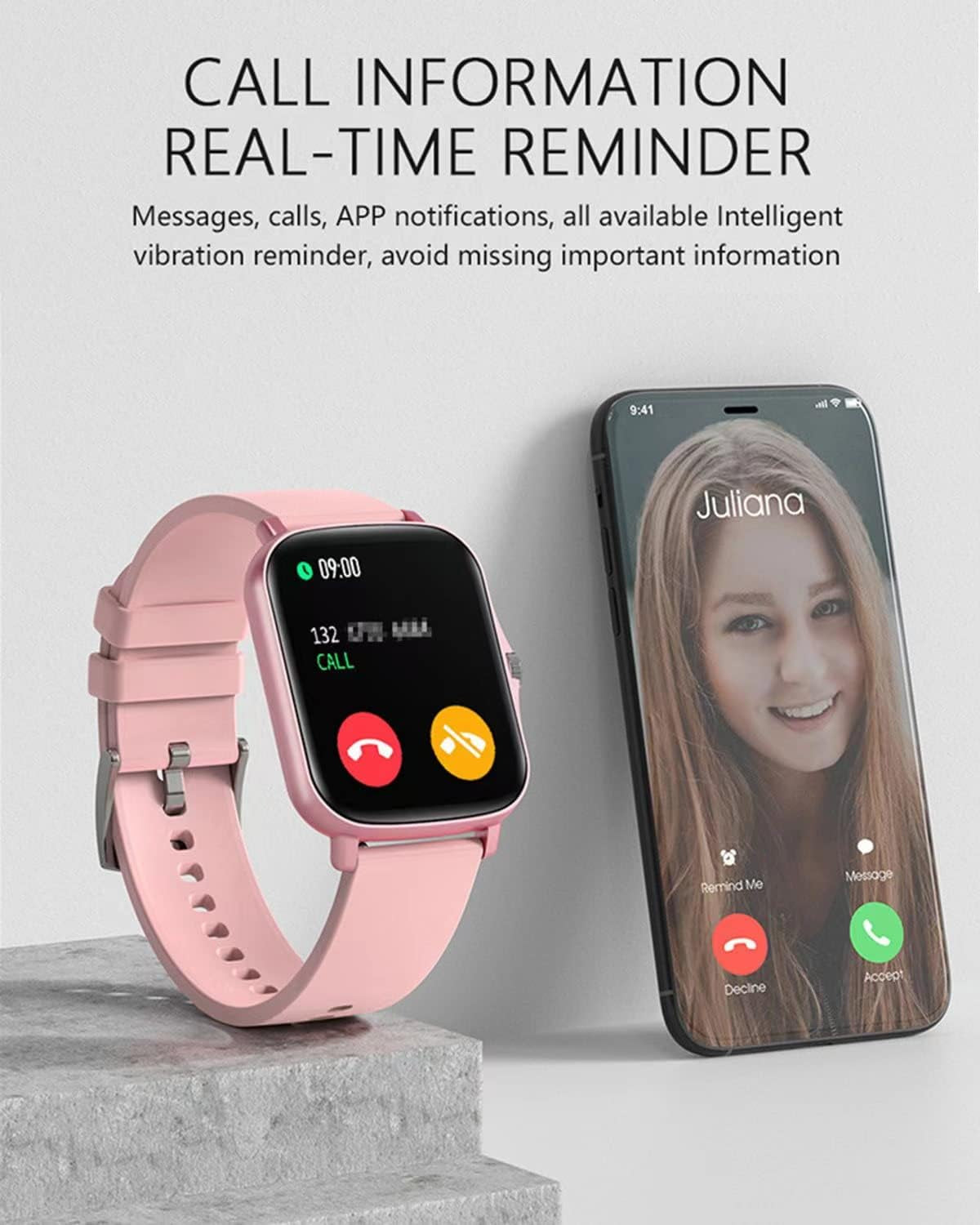 Advanced Smart Fitness Tracker Watch for Android/iOS - IP68 Waterproof, Heart Rate, Blood Oxygen, and Sleep Monitoring, 8 Sports Modes, Breath Training, Weather Updates - 1.69-Inch Display for Men and Women