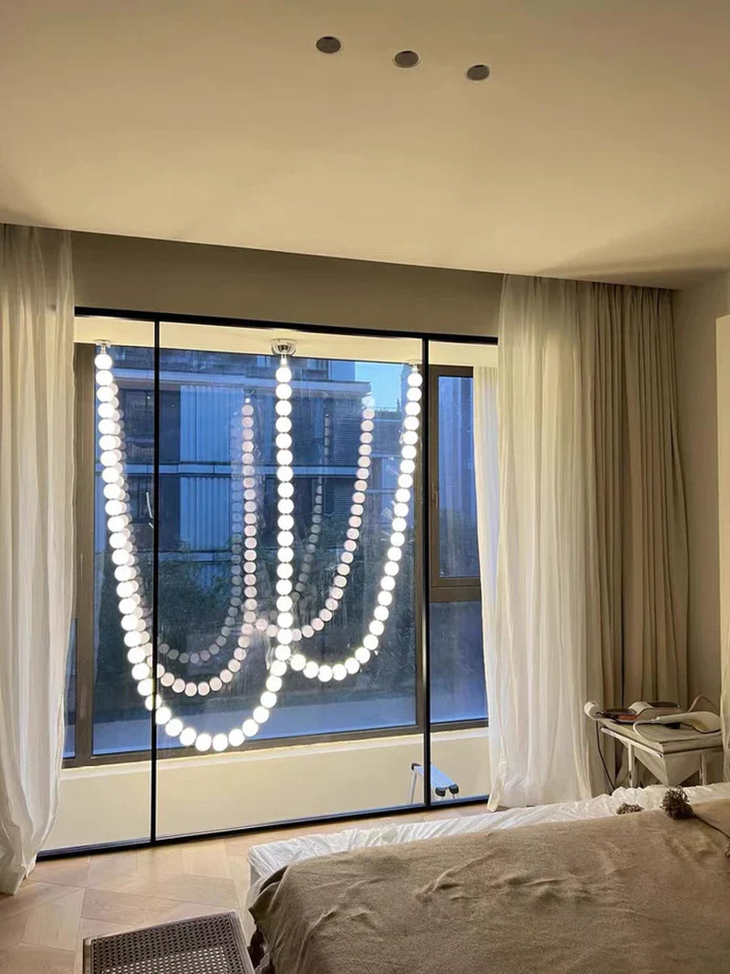 Elegant Pearl Chandelier Necklace