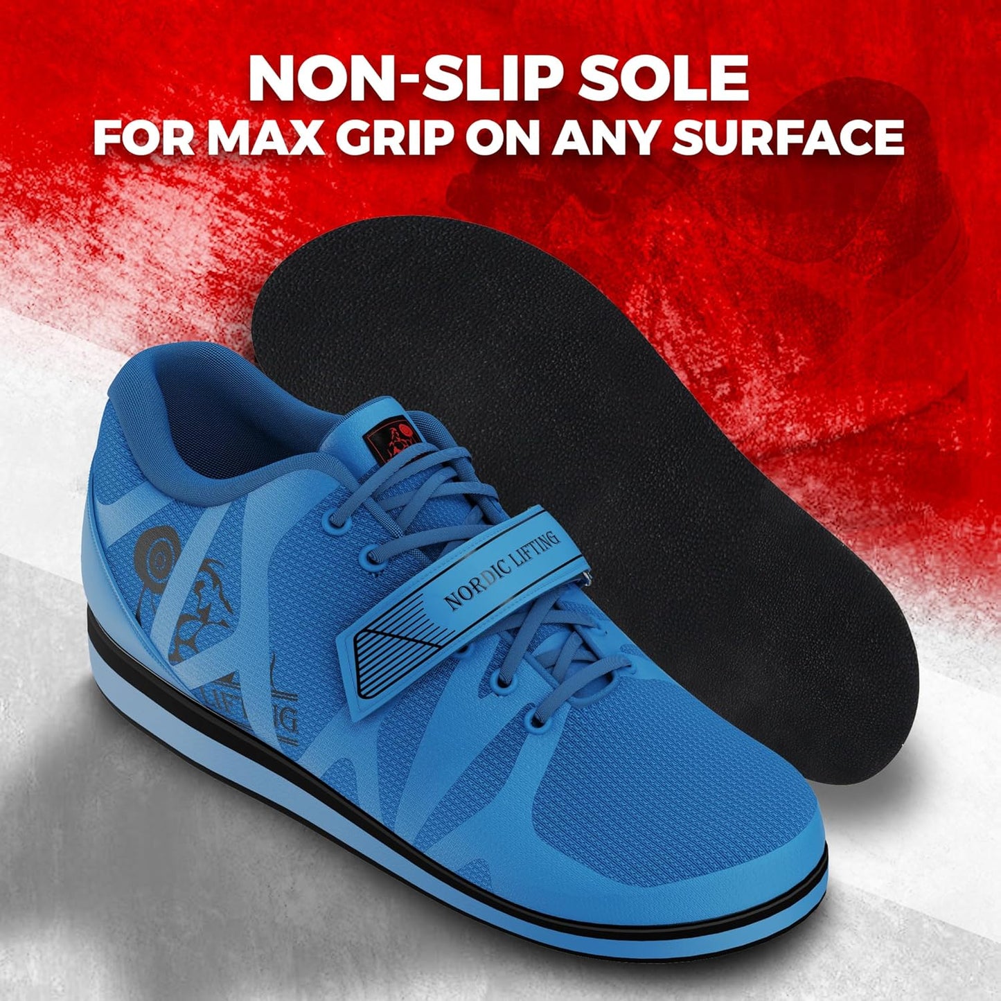 MEGIN Elevated Heel Deadlift Shoes for Powerlifting, Weightlifting, and Strength Training – Non-Slip Sole Footwear for Men