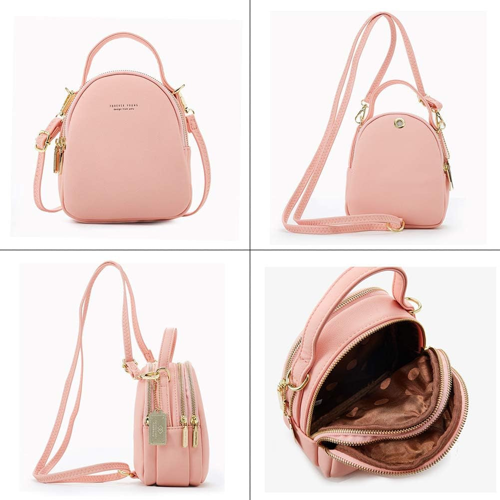Women's Mini Backpack Purse - Versatile Crossbody Phone Bag, Wallet, and Clutch Handbag