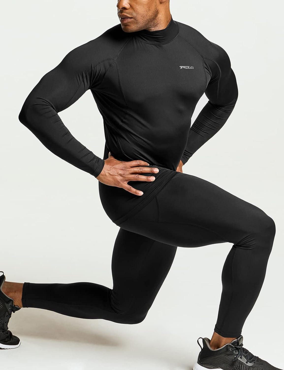 Men's UPF 50+ Long Sleeve Compression Athletic Shirt for Water Sports