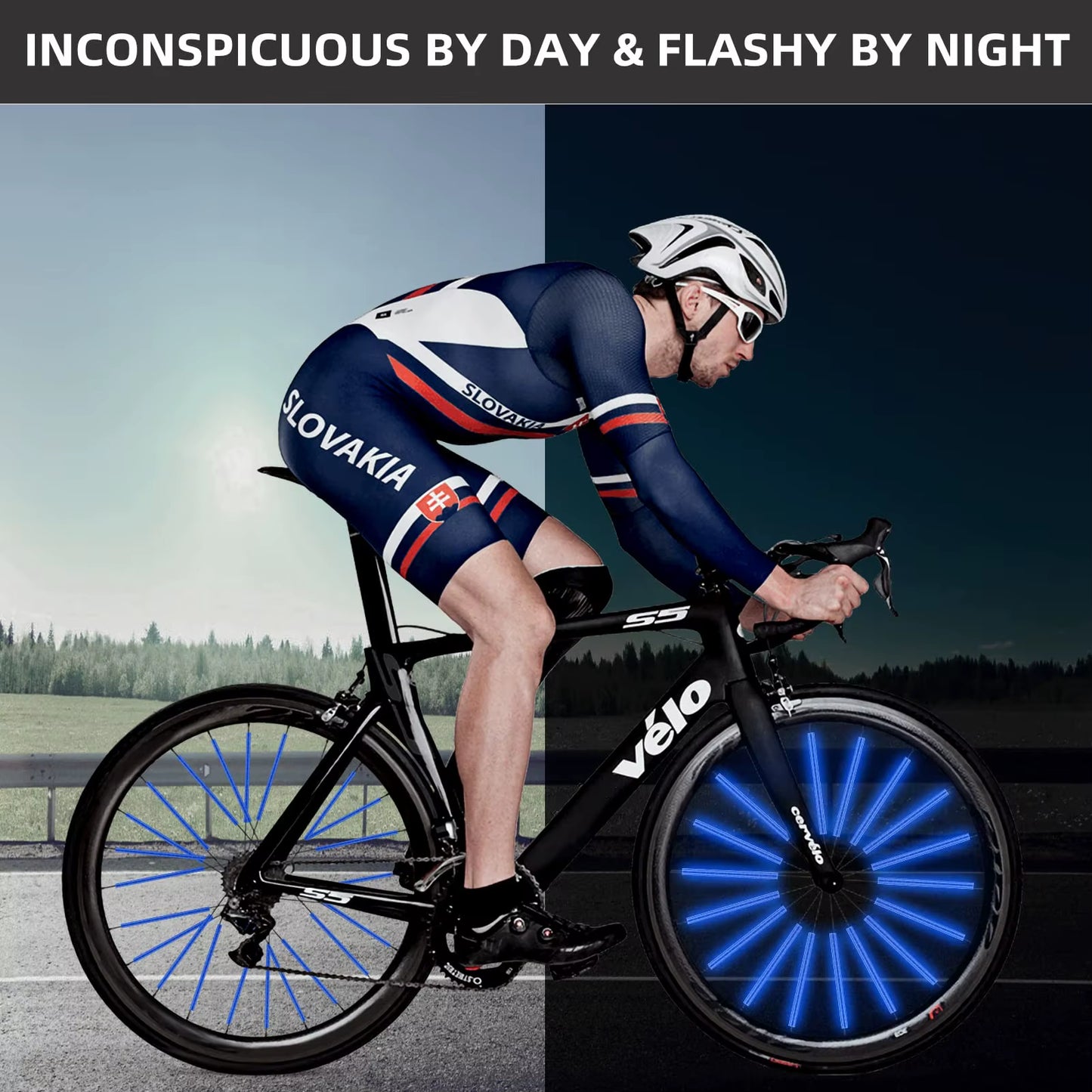 Bicycle Spoke Reflector Set - Waterproof, 360° Visibility, Compatible with Standard Spokes