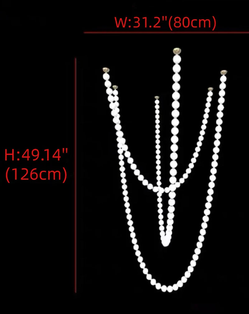 Elegant Pearl Chandelier Necklace