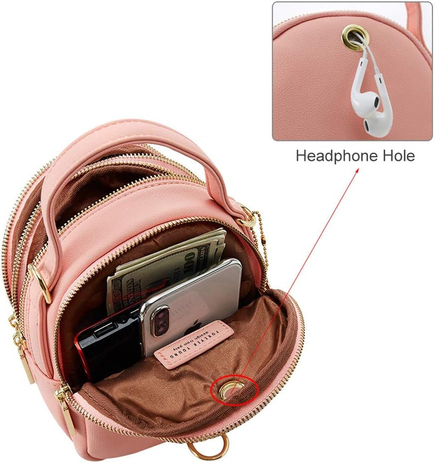 Women's Mini Backpack Purse - Versatile Crossbody Phone Bag, Wallet, and Clutch Handbag