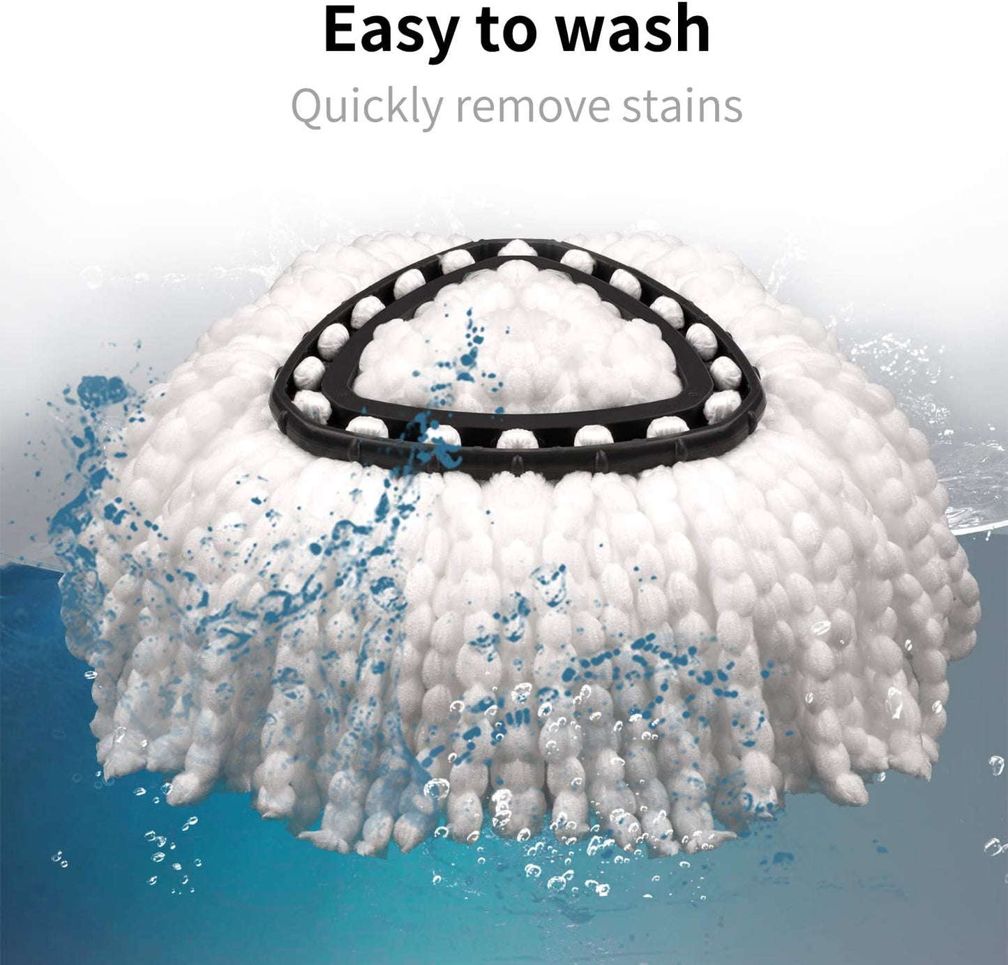 4-Pack Microfiber Mop Head Replacements for Ocedar Easywring Spin Mop