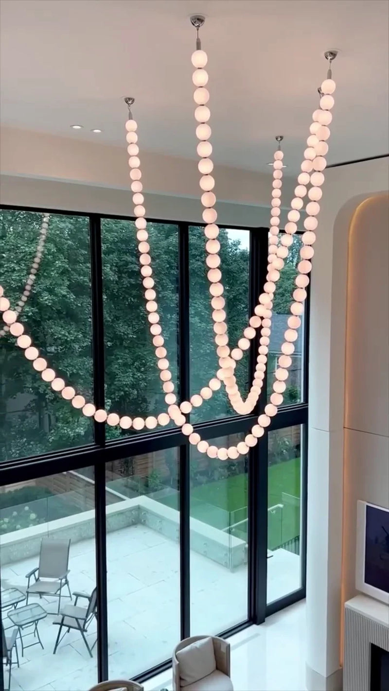 Elegant Pearl Chandelier Necklace