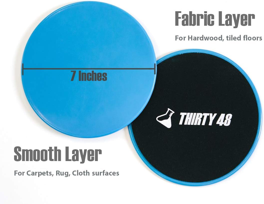 Core Sliders and Resistance Bands Set for Strength, Stability, and Training | Includes User Guide and Carry Bag for Home, Gym, and Travel