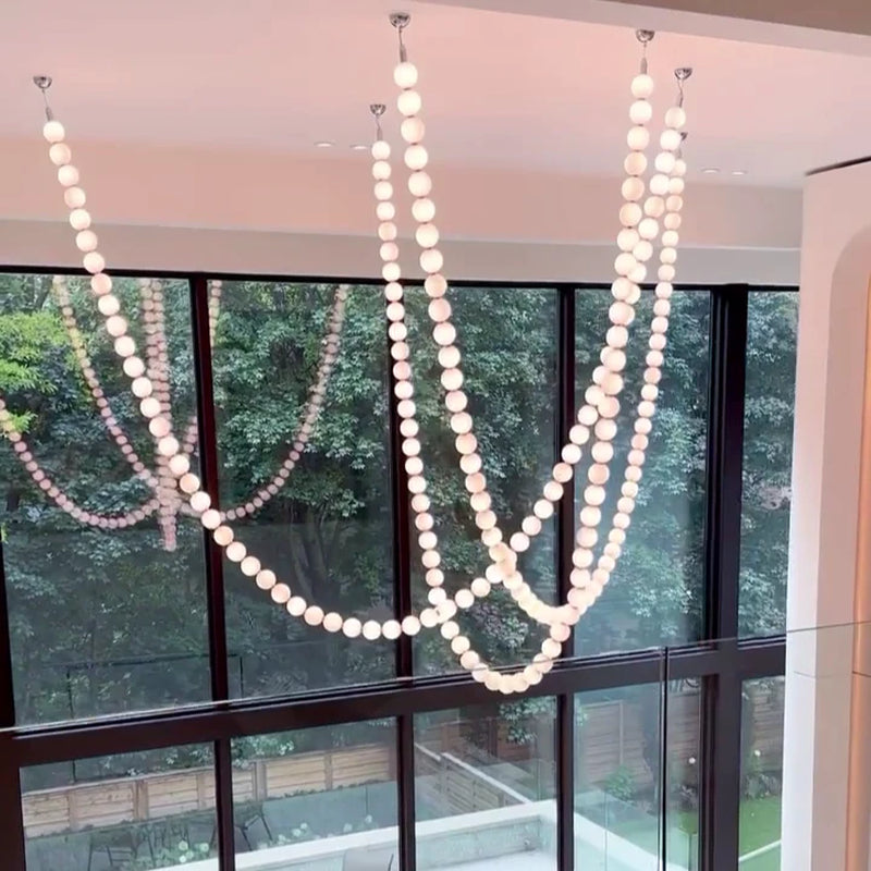 Elegant Pearl Chandelier Necklace