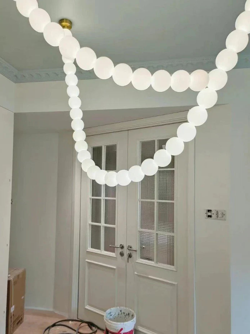 Elegant Pearl Chandelier Necklace