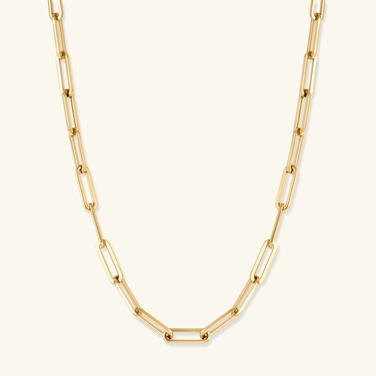 14K Gold Filled Women's Choker Necklace - Layered Dainty Paperclip Design - Elegant Gift for Mothers