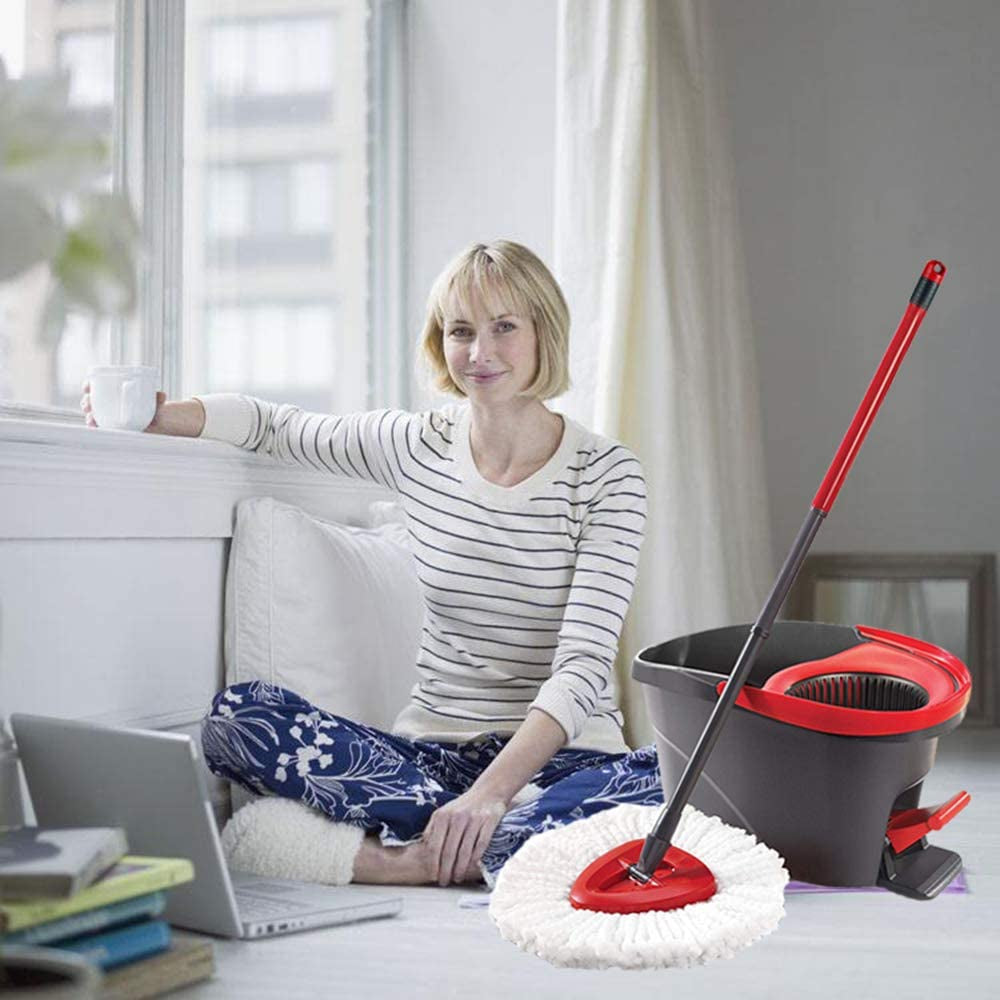 4-Pack Microfiber Mop Head Replacements for Ocedar Easywring Spin Mop