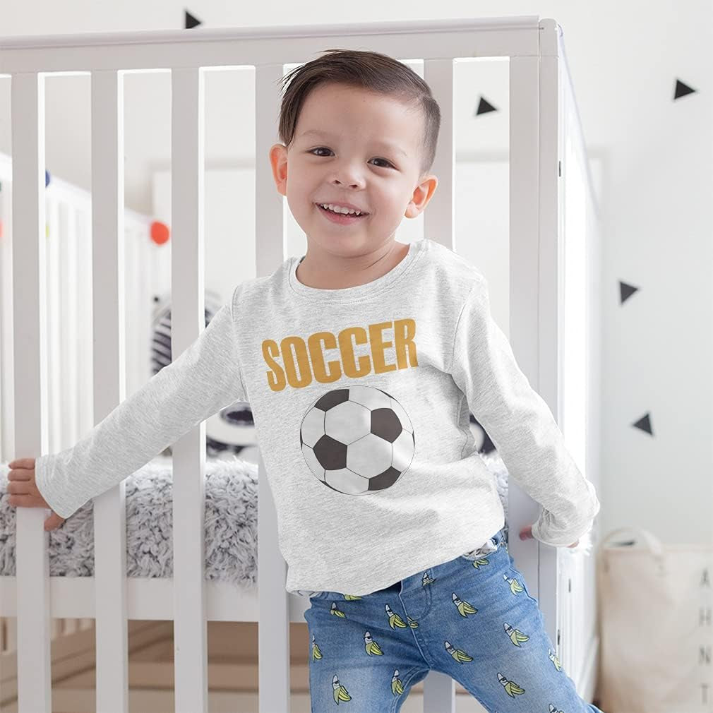 Kids Long Sleeve T Shirt Soccer Soccer Stars Soccer Soccer Word Cotton Girls & Boys Clothes Funny Graphic Tee Soft Pink Design Only 5 6T