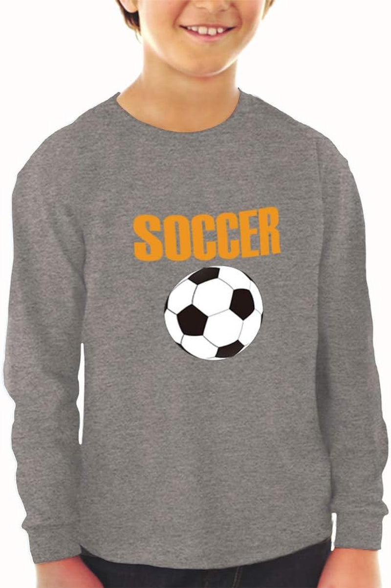 Kids Long Sleeve T Shirt Soccer Soccer Stars Soccer Soccer Word Cotton Girls & Boys Clothes Funny Graphic Tee Soft Pink Design Only 5 6T