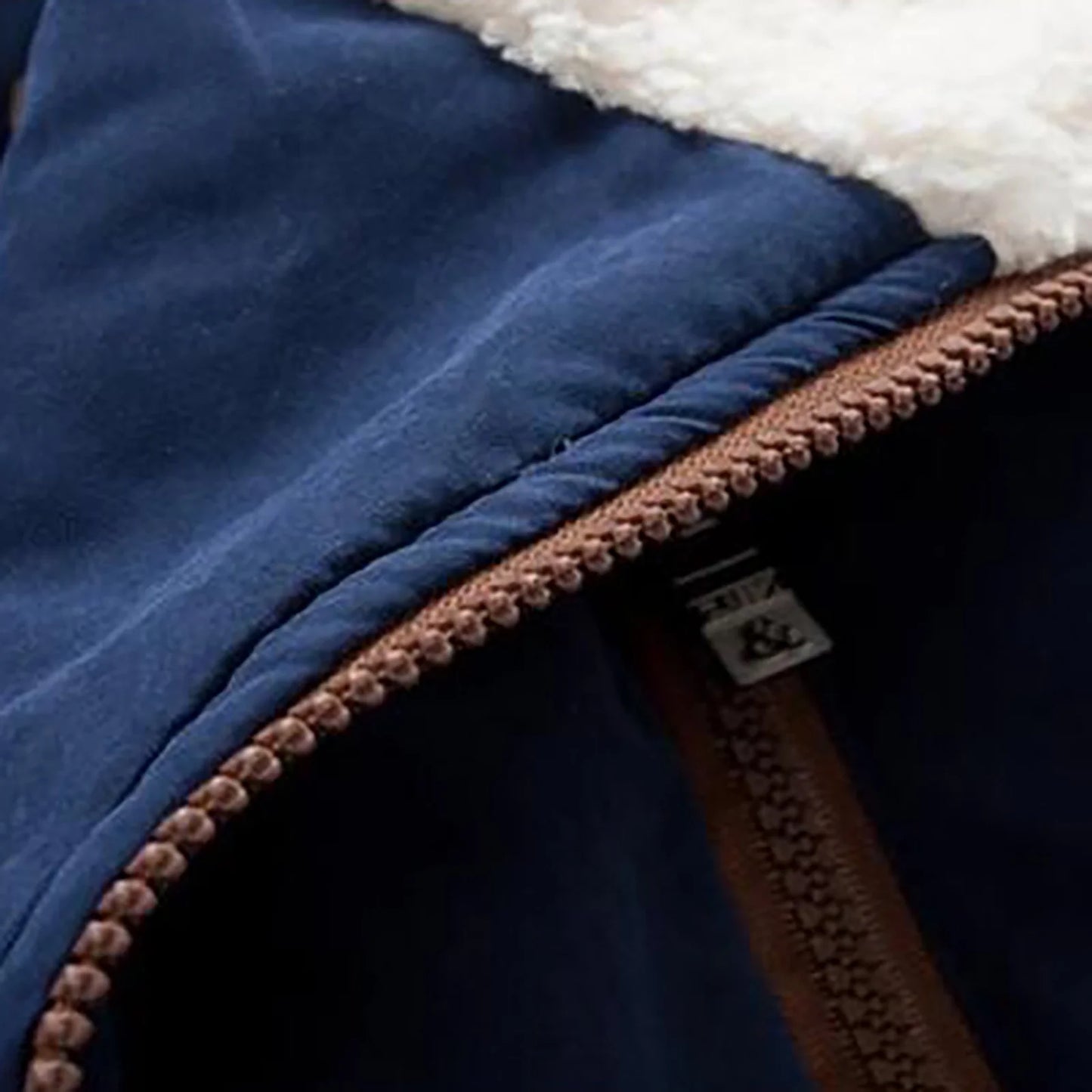 2025 Boys Cotton-Padded with Thick Fleece Hooded Mid-Length Cotton Jacket
