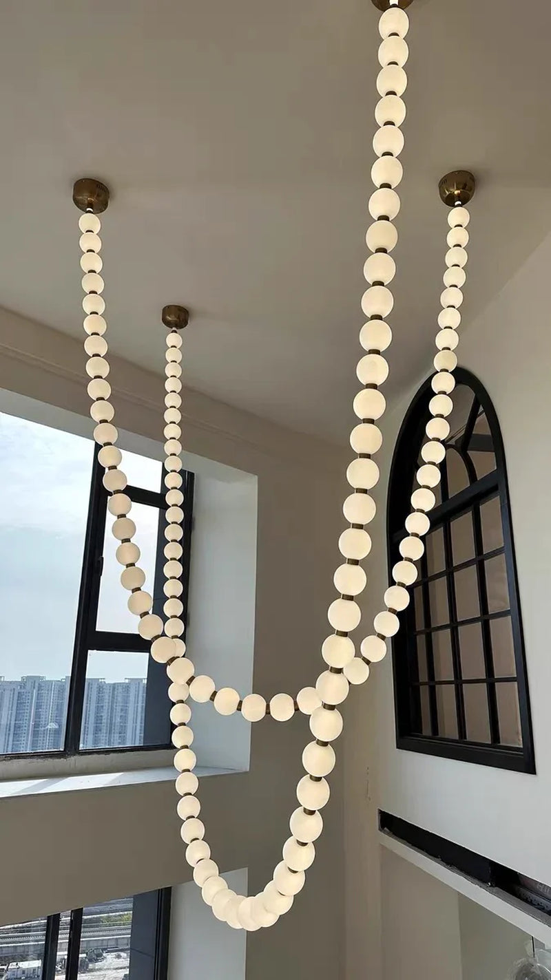Elegant Pearl Chandelier Necklace