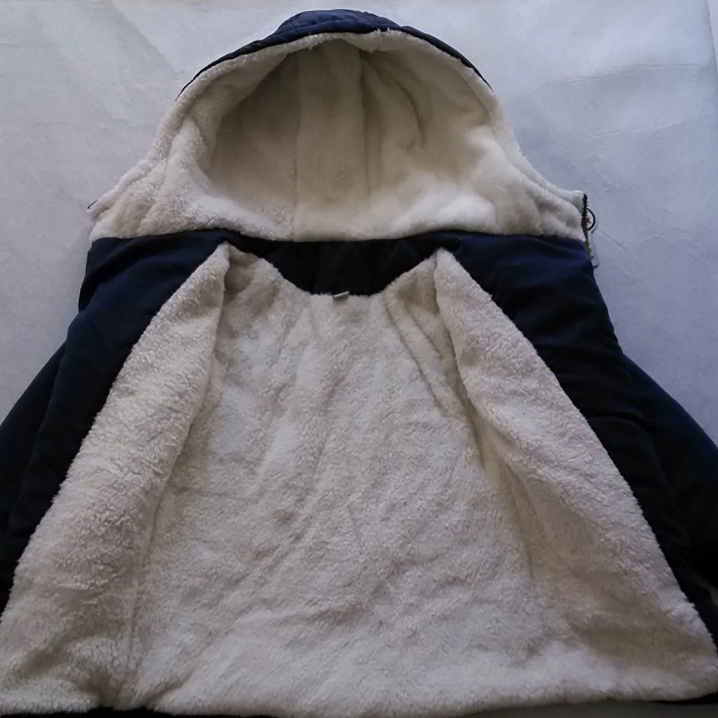 2025 Boys Cotton-Padded with Thick Fleece Hooded Mid-Length Cotton Jacket