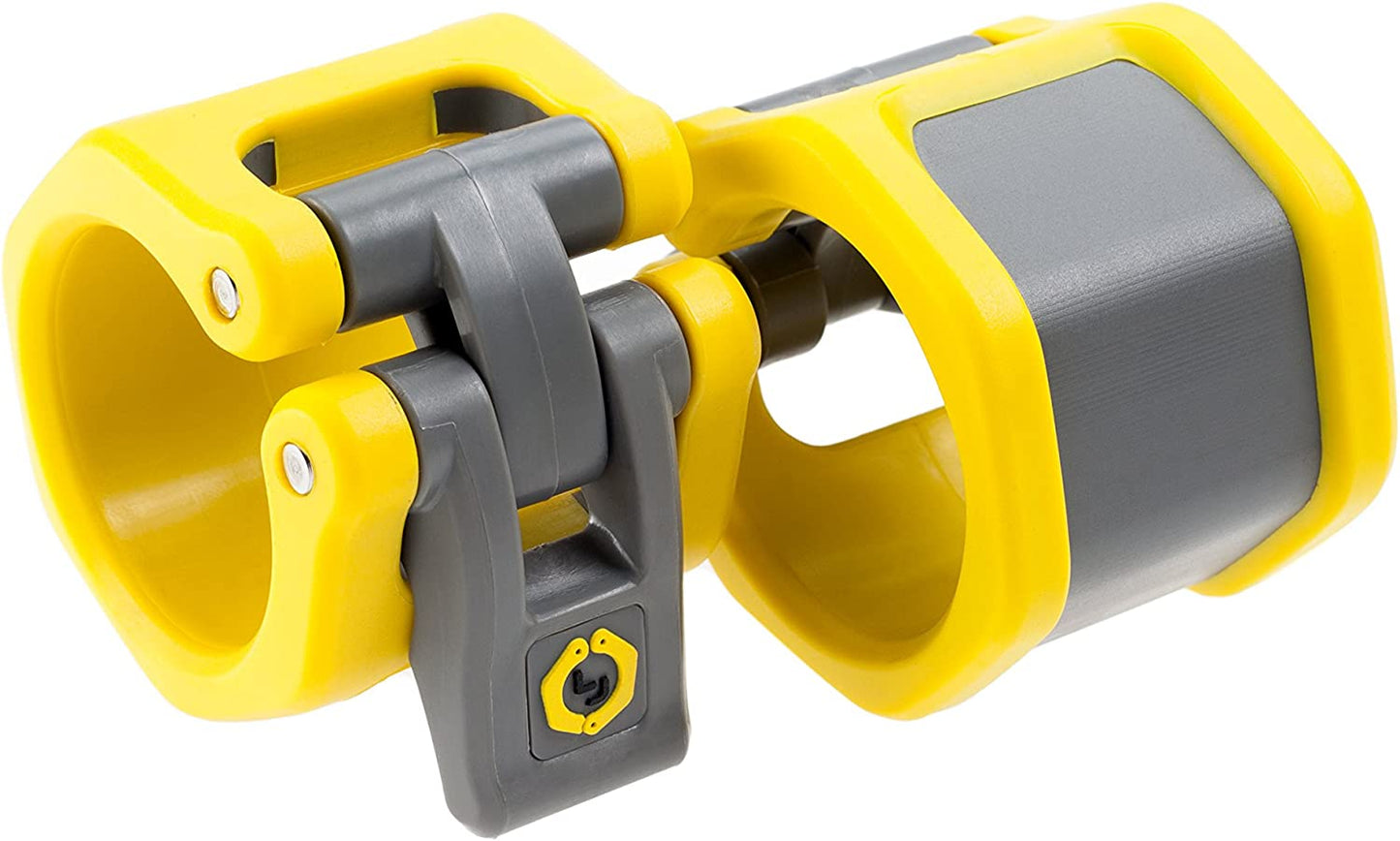 Lock-Jaw HEX 50mm / 2" Olympic Barbell Collar - Quick Release Clamp (Yellow)