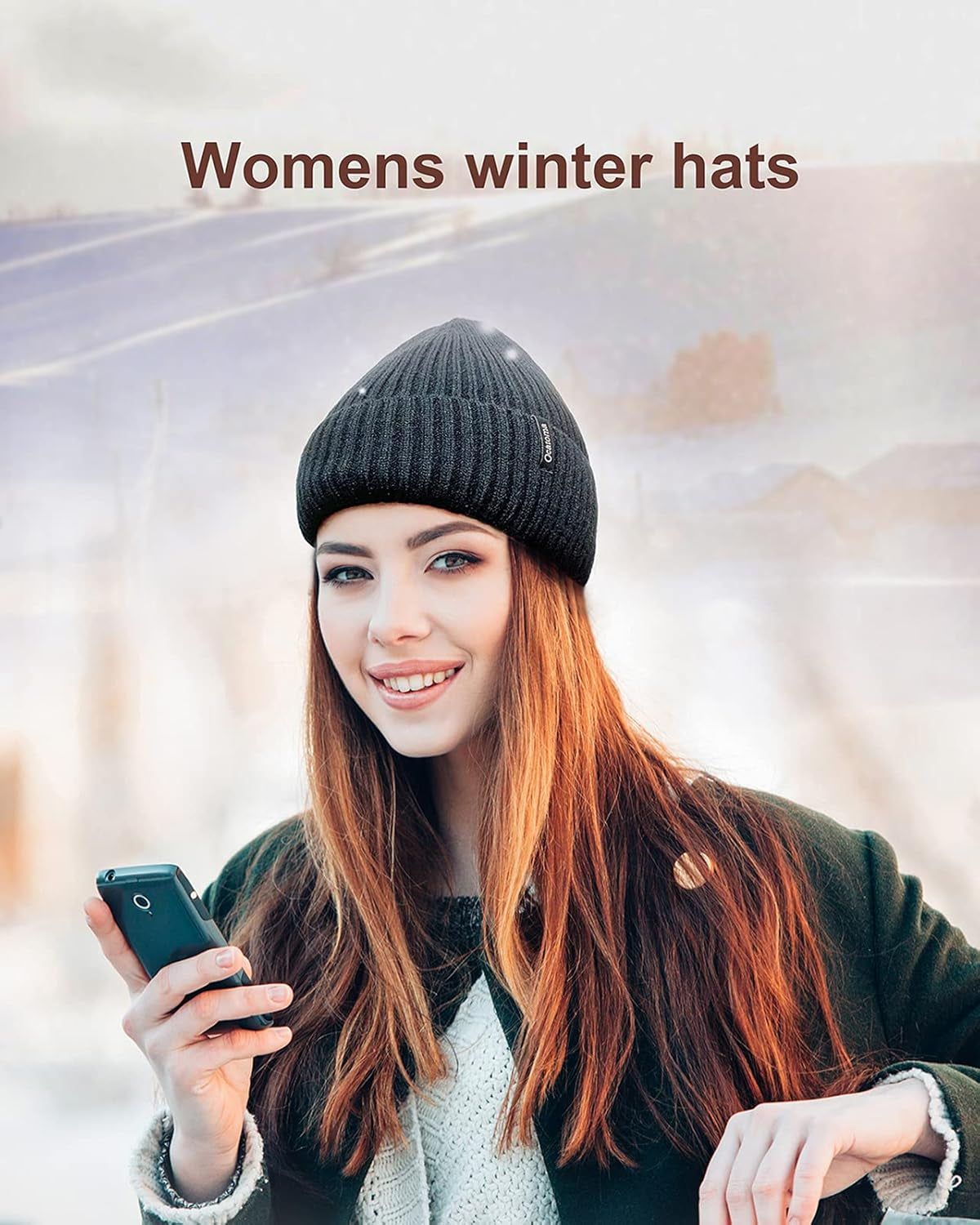 Unisex Warm Winter Knit Cuffed Beanie - Soft and Comfortable Ski Hat for Men and Women