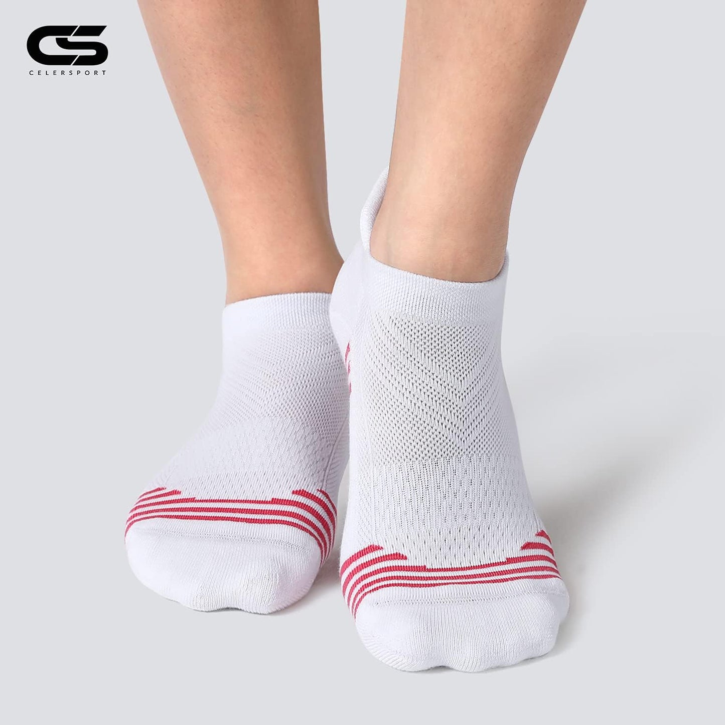 Celersport Women's Low Cut Ankle Running Socks - 6 Pack Athletic Sports Socks